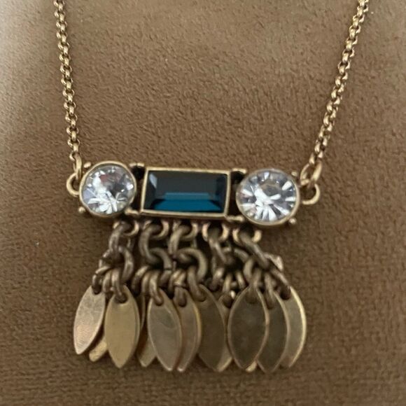 VNT J. Crew Sapphire Diamond Cut  Tango Necklace - Picture 1 of 7